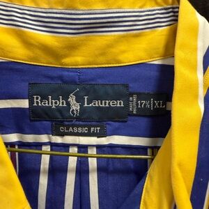 Vintage Ralph Lauren Vibrant Blue and Yellow Shirt